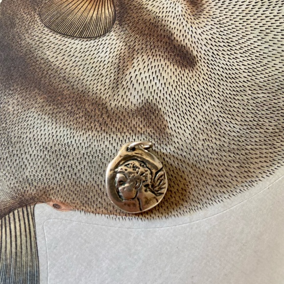 Double Sided Letter "M" Round Pendant - with Angel - Picture 3 of 6